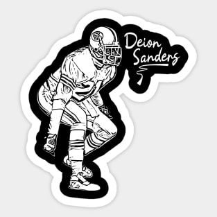 Deion Sanders | white vintage Sticker